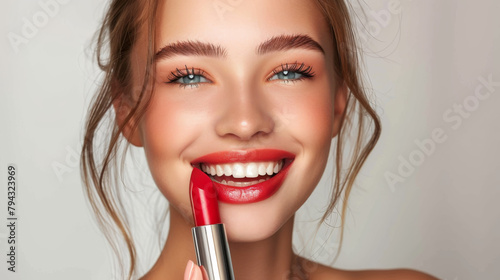 Girl with lipstick
