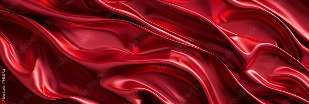 Obraz premium Luxurious Red Silk Texture Reflective Highlights