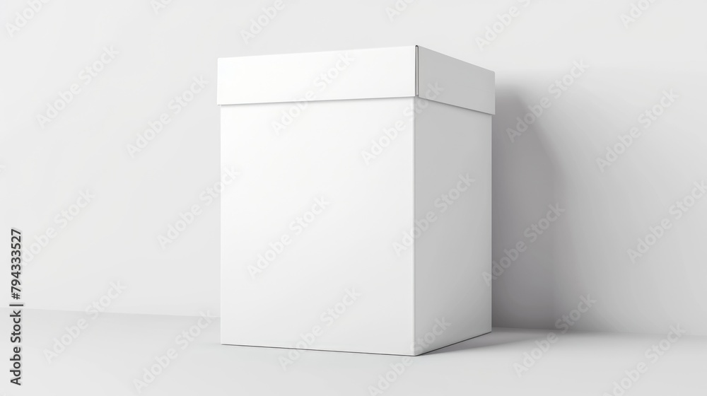White Empty Dispenser Box Template on Isolated Background. 3D Illustration of Blank Cardboard White Empty Dispenser Box Template on Isolated Background. 3D Illustration of Blank Cardboard