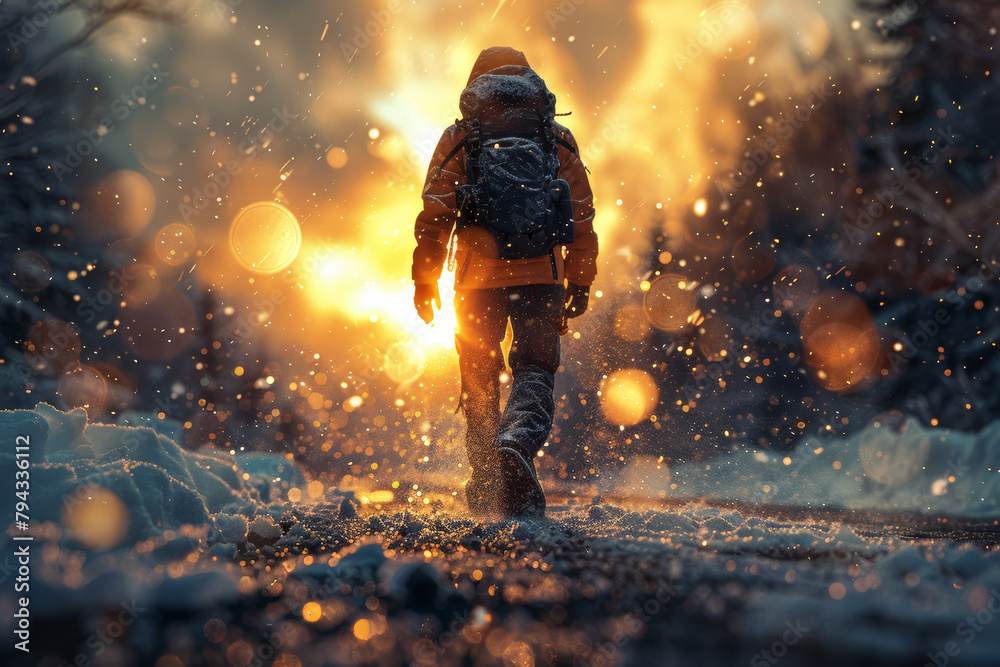 A surge of determination propels the person forward, fueling their ambition and drive for success. Concept of ambition and determination. Generative Ai. A surge of determination propels the person forward, fueling their ambition and drive for success. Concept of ambition and determination. Generative Ai.