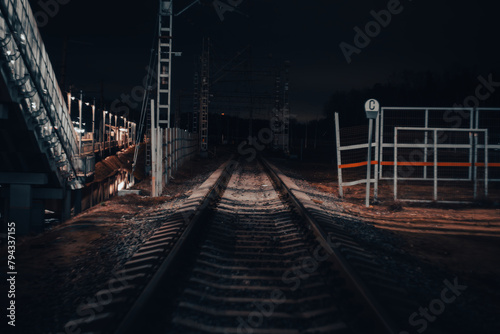 Railway in the night