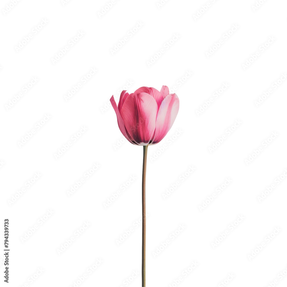 A single pink petal stands out against a transparent background