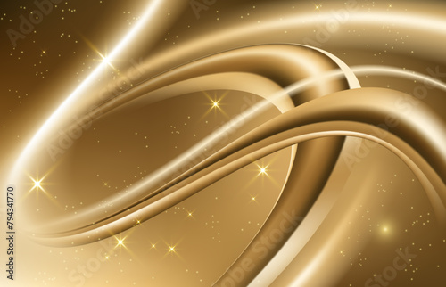 An abstract golden background with a vintage space exploration vibe.
