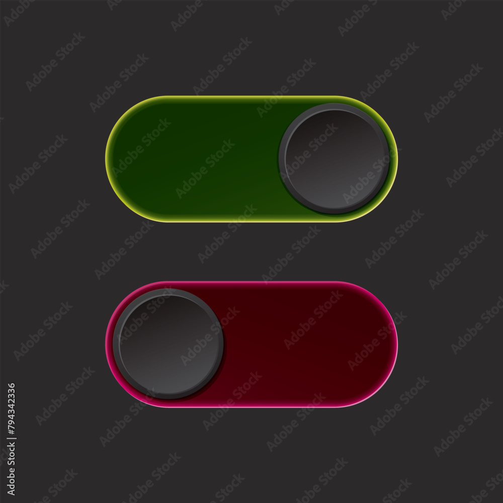 On and Off Blank Toggle Switch Buttons with Glow Modern Devices User ...