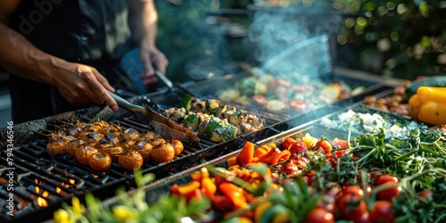 The sizzle of a cooking demo as the aroma of grilled vegetables fills the air