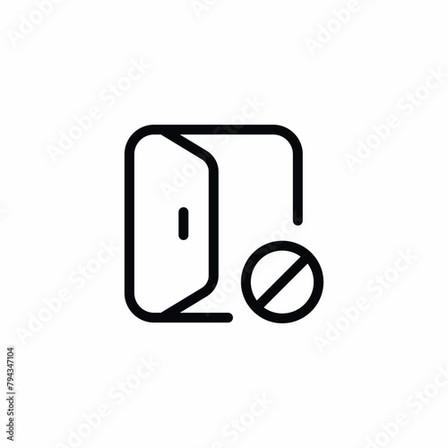door no entry exit icon