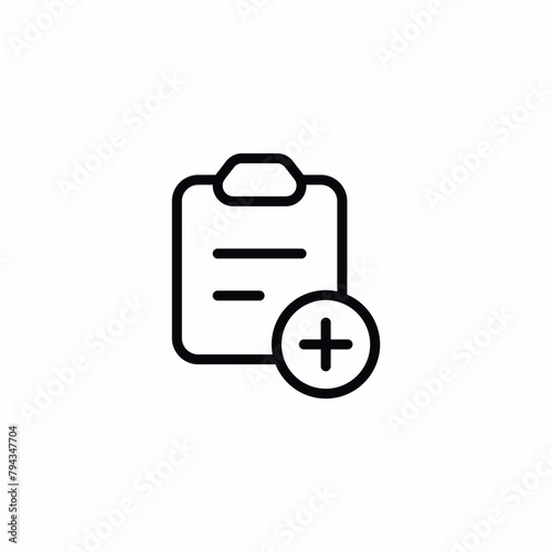 clipboard file add create plus icon