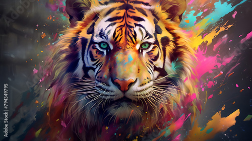 Vivid color tiger