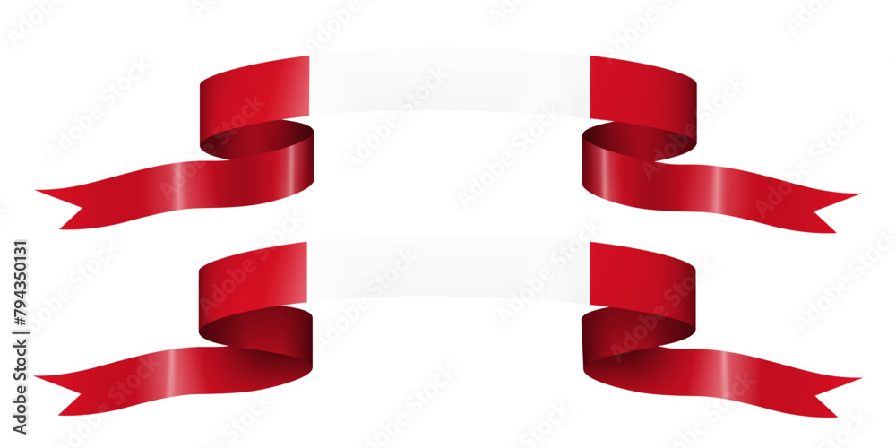 set of flag ribbon with colors of Peru for independence day celebration decoration set of flag ribbon with colors of Peru for independence day celebration decoration