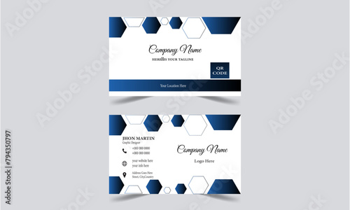 Creative and Clean Business Card Template, Set of modern business card