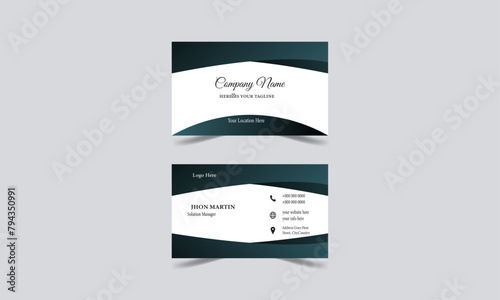 Creative and Clean Business Card Template, Set of modern business card