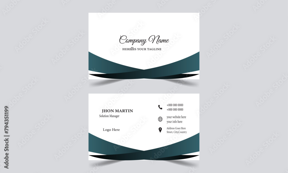 Fototapeta premium Creative and Clean Business Card Template, Set of modern business card