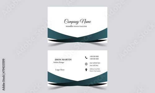 Creative and Clean Business Card Template, Set of modern business card