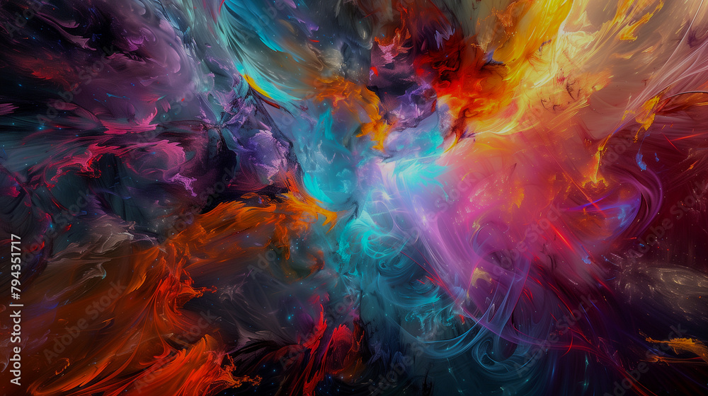 an abstract image that is based on the contrast between chaos and order