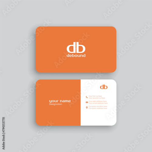 Modern clean and minimal business card template