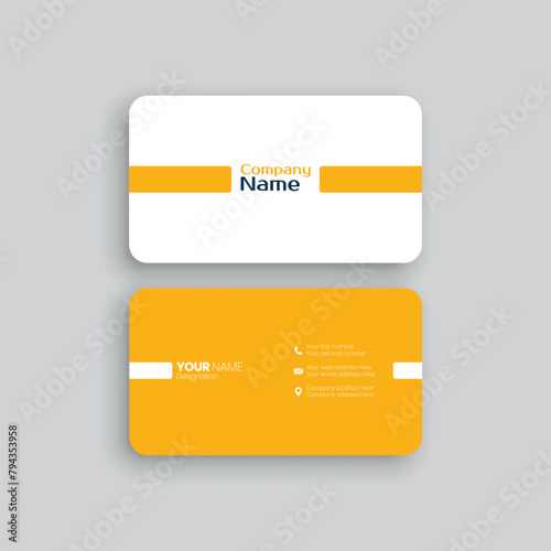 Modern clean and minimal business card template