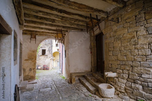 Oprtalj old town in Istria Croatia