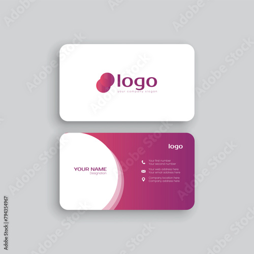 Modern clean and minimal business card template