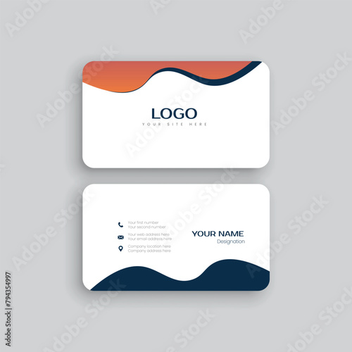 Modern clean and minimal business card template