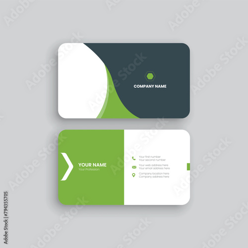 Modern clean and minimal business card template
