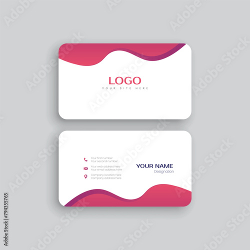 Modern clean and minimal business card template