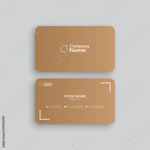 Modern clean and minimal business card template