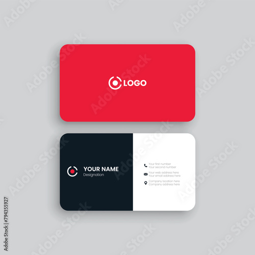 Modern clean and minimal business card template