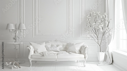 A crisp ivory white, pristine and serene. photo