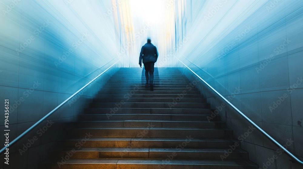 businessman walking on stairs businessman walking on stairs