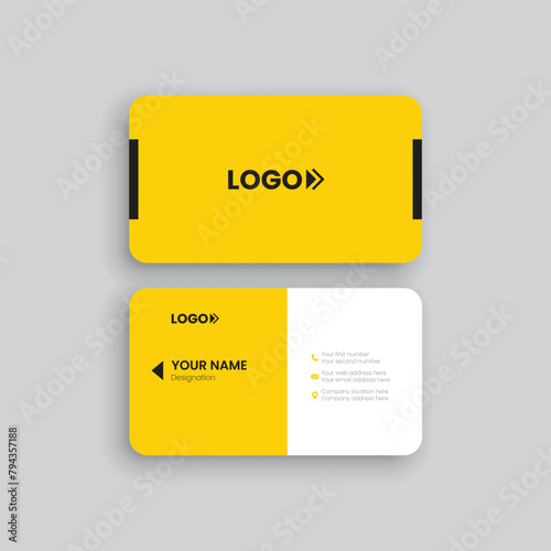 Modern clean and minimal business card template