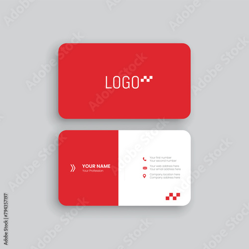 Modern clean and minimal business card template