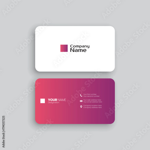 Modern clean and minimal business card template