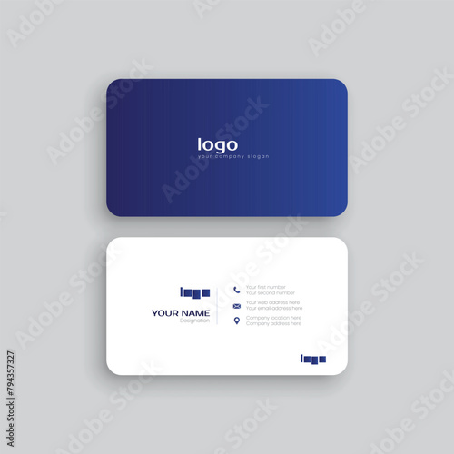 Modern clean and minimal business card template