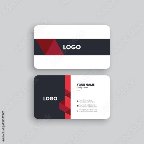 Modern clean and minimal business card template