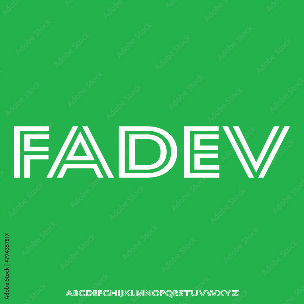 display futuristic alphabet font vector