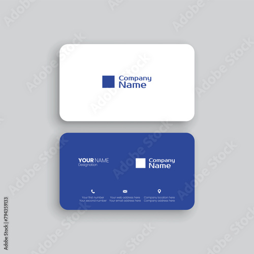 Modern clean and minimal business card template