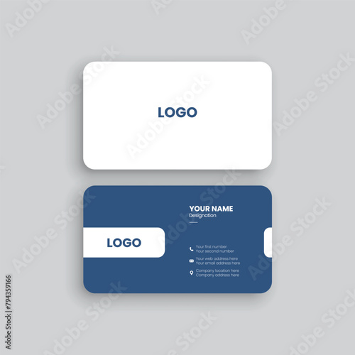 Modern clean and minimal business card template