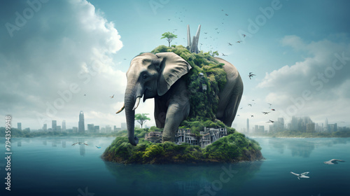 Elephant protects environmental