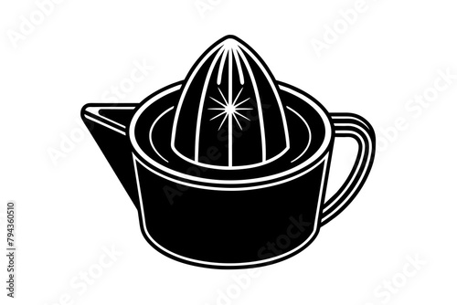 electric citrus juicer  silhouette illustration