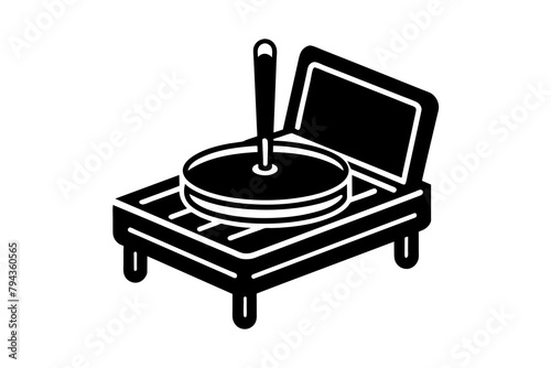 electric crepe maker silhouette illustration