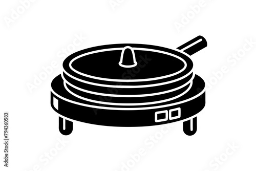 electric crepe maker silhouette illustration