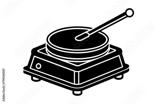 electric crepe maker silhouette illustration