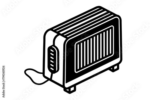  electric heater silhouette illustration