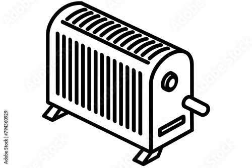  electric heater silhouette illustration