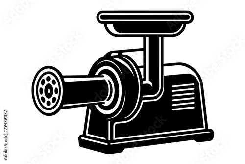 meat grinder silhouette illustration