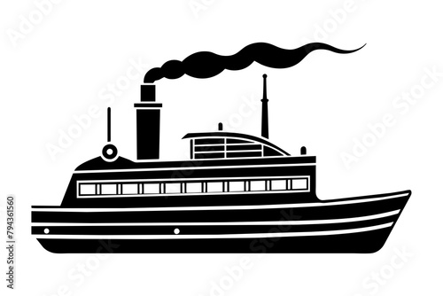 electric steamer silhouette illustration
