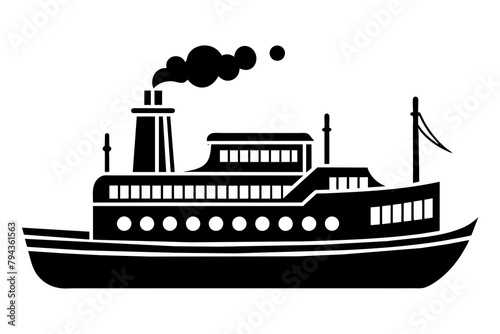electric steamer silhouette illustration