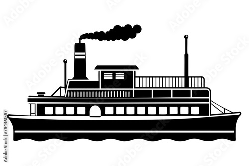 electric steamer silhouette illustration