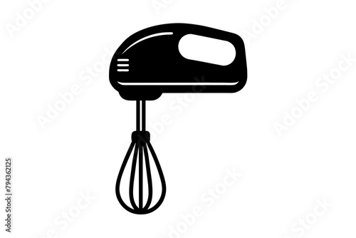 hand mixer silhouette illustration