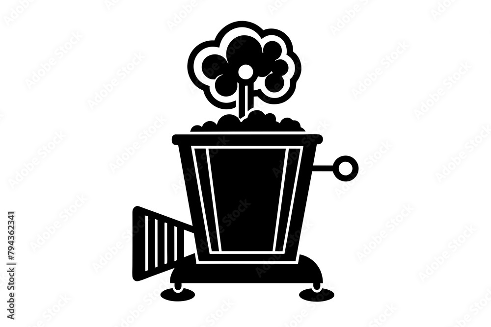 popcorn maker silhouette illustration popcorn maker silhouette illustration